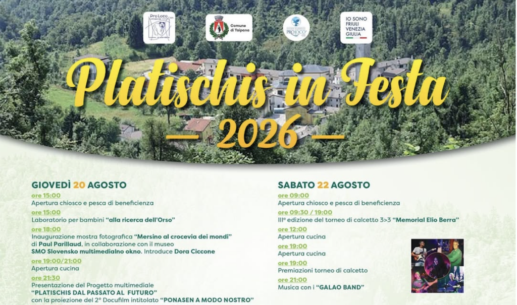 Platišča: praznik, kultura in skrivnosti _ A Platischis festa, cultura e segreti 